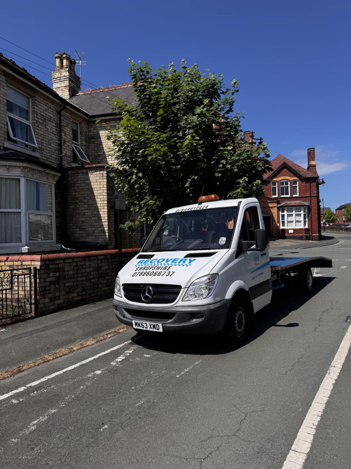 Truck on recovery duty